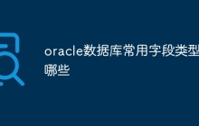 oracle数据库常用字段类型有哪些