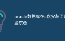 oracle数据库在c盘安装了哪些东西