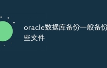 oracle数据库备份一般备份哪些文件