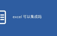 excel 可以集成吗