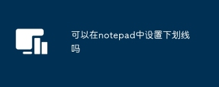 可以在notepad中设置下划线吗