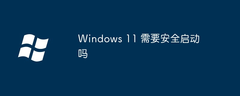 Windows 11 需要安全启动吗