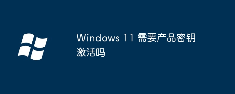 Windows 11 需要产品密钥激活吗