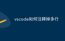 vscode如何注释掉多行