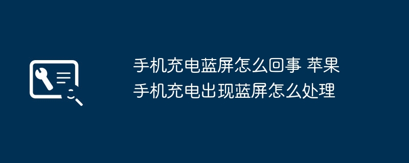 手机充电蓝屏怎么回事 苹果手机充电出现蓝屏怎么处理