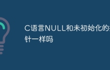 C语言NULL和未初始化的指针一样吗