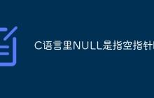 C语言里NULL是指空指针吗
