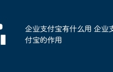 企业支付宝有什么用 企业支付宝的作用