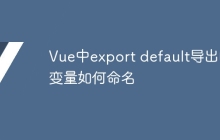 Vue中export default导出的变量如何命名