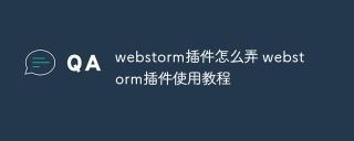 webstorm插件怎么弄 webstorm插件使用教程