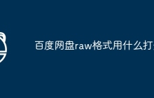 百度网盘raw格式用什么打开