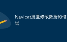 Navicat批量修改数据如何测试