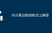 向日葵远程控制怎么解密