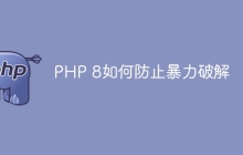 PHP 8如何防止暴力破解