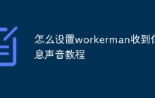 怎么设置workerman收到信息声音教程