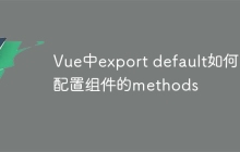 Vue中export default如何配置組件的methods