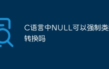 C语言中NULL可以强制类型转换吗