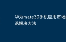 华为mate30手机应用市场闪退解决方法