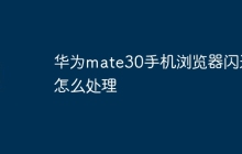 华为mate30手机浏览器闪退怎么处理