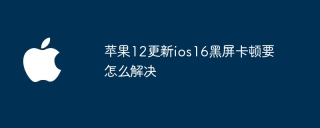 苹果12更新ios16黑屏卡顿要怎么解决