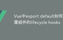 Vue中export default如何配置組件的lifecycle hooks