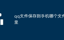 qq文件保存到手机哪个文件里