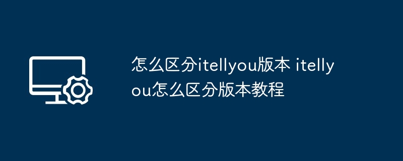 怎么区分itellyou版本 itellyou怎么区分版本教程