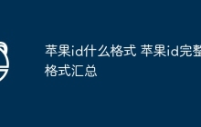 苹果id什么格式 苹果id完整格式汇总