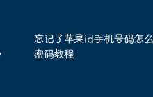 忘记了苹果id手机号码怎么改密码教程