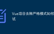Vue项目去除严格模式如何测试