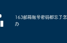 163邮箱账号密码都忘了怎么办