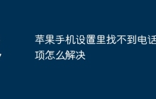 苹果手机设置里找不到电话选项怎么解决