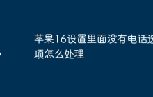 苹果16设置里面没有电话选项怎么处理