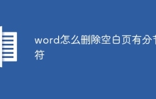 word怎么删除空白页有分节符