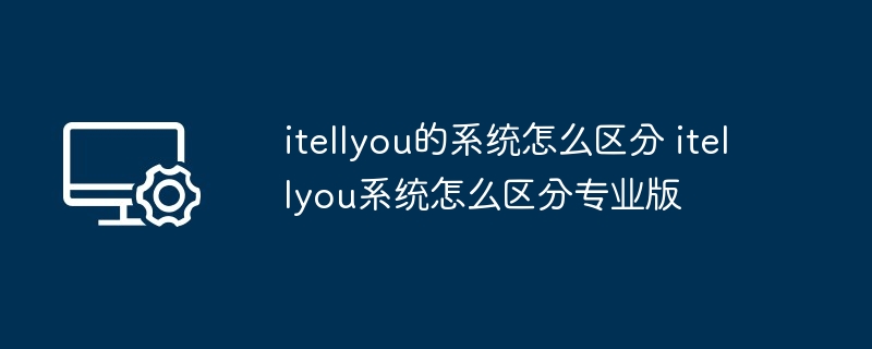 itellyou的系统怎么区分 itellyou系统怎么区分专业版