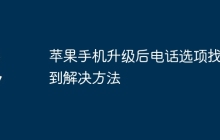 苹果手机升级后电话选项找不到解决方法