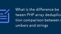 Quelle est la différence entre la comparaison de déduplication PHP Array entre les nombres et les chaînes