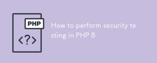 PHP 8如何进行安全测试