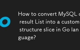 Bagaimana cara menukar senarai hasil pertanyaan mysql ke dalam slice struktur tersuai dalam bahasa Go?