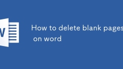 How to delete blank pages on word