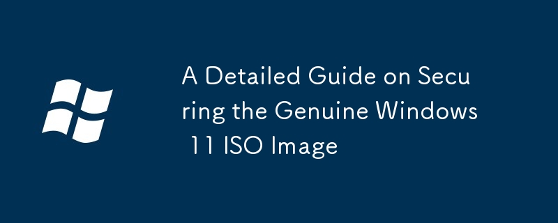 A Detailed Guide on Securing the Genuine Windows 11 ISO Image