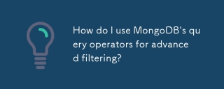How do I use MongoDB's query operators for advanced filtering?