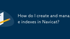 Wie erstelle ich Indizes in Navicat?