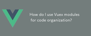 コード組織にVUEXモジュールを使用するにはどうすればよいですか?