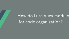 コード組織にVUEXモジュールを使用するにはどうすればよいですか?