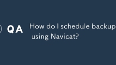 How do I schedule backups using Navicat?