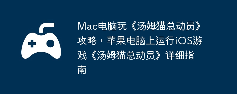Mac电脑玩《汤姆猫总动员》攻略，苹果电脑上运行iOS游戏《汤姆猫总动员》详细指南