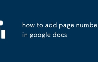 how to add page numbers in google docs