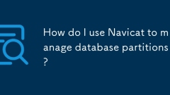 How do I use Navicat to manage database partitions?