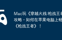Mac玩《穿越火线:枪战王者》攻略，如何在苹果电脑上畅玩《枪战王者》！